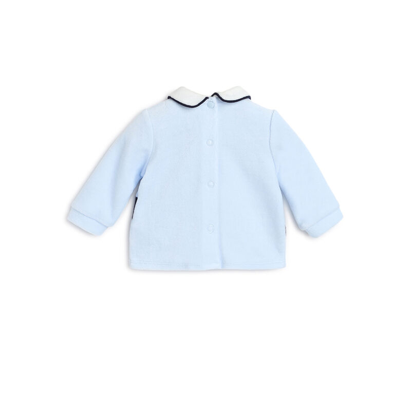 Boys Light Blue Applique Smock with Legging image number null